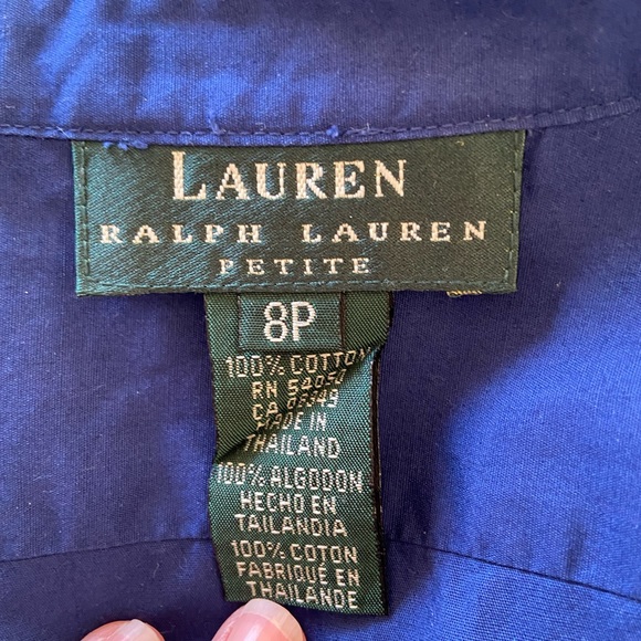 Ralph Lauren light cotton stretch dark blue shirt - Picture 3 of 9